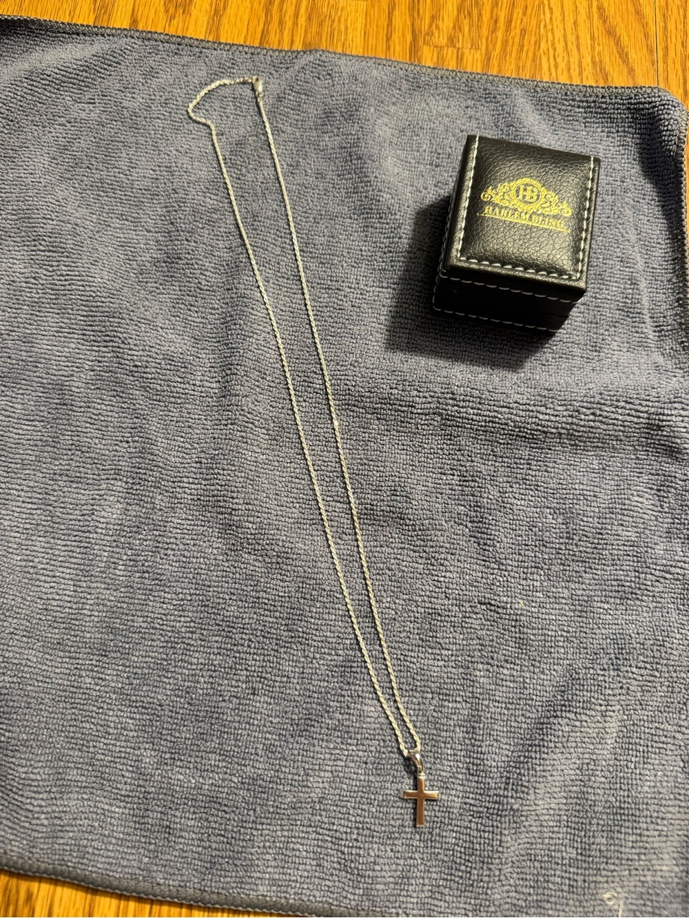 Harlembling 925 Silver Rope Chain 22” 1.5mm + ShopGLD Micro Cross Pendant